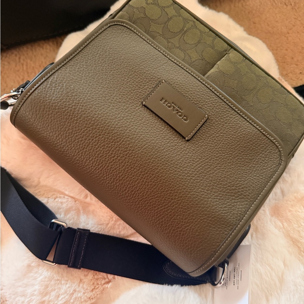 Coach Khaki and Olive Men's Messenger Bag